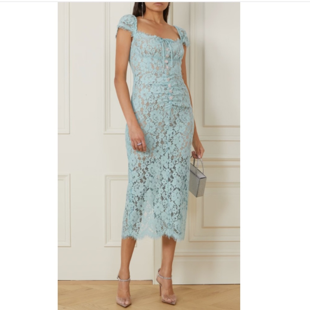 Self-Portrait Lace embellished Midi dress